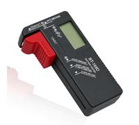 Analogue Battery Tester, Universal Battery Tester for AA AAA C D 9V and 1.5V Button Cell Batteries, Portable AA Tester, Easy-to-Read Display, No Power Source Required