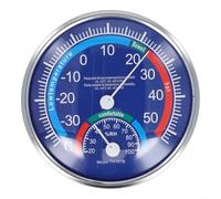 Analogue Climate Gauge for Home and Workplace Use Featuring Simultaneous Temperature and Humidity Monitoring with Visual (blue)