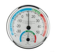 Analogue for thermo Hygrometer 130mm No for battery Required White Analog Room Thermometer Hygrometer Stand Mount Indoor Climate Monitor for Home Kitchen Bedroom Use Large for dial for thermo(1pcs)