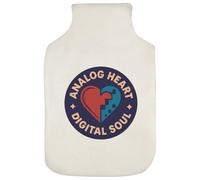 'Analogue Heart, Digital Soul' Hot Water Bottle Cover (HW00041750)