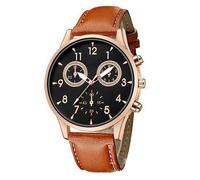 Analogue Quartz Watch Men's Watch Business Men's Three Eyes Belt