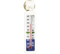Analogue Refrigerator Thermometer with Large for dial - High Accuracy Fridge Freezer Gauge for Kitchen Cold Storage - Red ABS Suction Cup Mount -30°C to 40°C(Long)