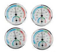 Analogue Thermometer Hygrometer for Room Climate Control- Indoor Temperature Humidity Gauge with Stand or Hanging- Comfort Display for Home Kitchen Bedroom(4pcs)