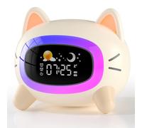 ANALOI Kids Alarm Clock Ok to Wake Alarm Clock for Kids, Toddlers Night Light Clock for Bedroom, Cat Alarm Clock with Sleep Training and Sound Machine, Birthday Gift for Boy Girls Children