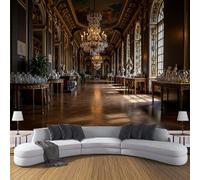 ANALTIRCE 3D Effect Palace Spatial Extension Mural Wallpaper for Living Room Bedroom Decor, European Style Luxury Wall Art, Non-Woven Photo Wallpaper Wall Mural for Kitchen Hallway, 250×175cm