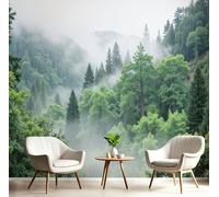 ANALTIRCE 3D Effect Photo Wallpaper Dense Forest 368×254cm Mural Panoramic Wall Tapestry,Large Nature Tree Canopy Photo Mural Bedroom Eco-Friendly Wallpaper Decoration