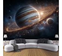 ANALTIRCE 3D Wall Mural Jupiter The Galaxy Print Photo Wallpaper, Luxury Non-Woven Wall Decoration Poster Picture Nature Universe Design Modern 250 x 175 cm Mural for Living Room Bedroom