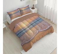 ANALTIRCE Coverless Duvet 7.5 Tog for Single, Easy Care Soft Warm Sunset Sky Comforter, Cosy and Lightweight Naturally The Beach Quilt,Washable Breathable 140x200cm Quilted for Beds Gold