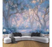 ANALTIRCE Mural Wallpaper Abstract Forest Non-Woven Art Sunlight Through Forest Print Wall Mural Decoration Poster Picture, Modern Living Room Bedroom Wall Wallpaper 368×254cm