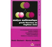 Analyse mathématique. Grands théorèmes du vingtième siècle: De la collaboration Hardy-Littlewook. Théorèmes taubériens. Des probabilités en analyse. ... Théorème de la couronne de Carleson.