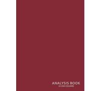 Analysis Book 14 Cash Columns: 192 Pages A4, 14-Column Accounts Paper Notebook | Accounting Ledger Log for Business Financial Transactions - Red Hardback/Hardcover
