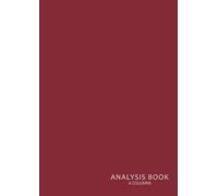 Analysis Book 4 Cash Columns: Accounts Paper Pad/Notebook, 96 Pages, A4 | Accounting Ledger for Financial Transactions | Small Business, Office, Home - Red