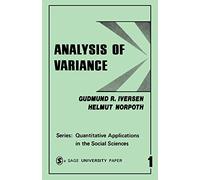 Analysis of Variance: 1 (Quantitative Applications in the Social Sciences)