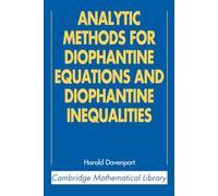 Analytic Methods for Diophantine Equations and Diophantine Inequalities (Cambridge Mathematical Library)