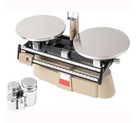 Analytical Double Pan Precision Scales, 2000g Range, Includes Calibration Weights for College Labs and Scientific Use