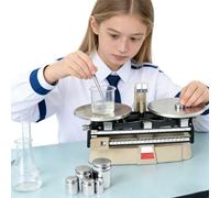 Analytical Double Pan Scales, Precision Mechanical Weighing Device with Calibration Weights, 0.1G - 2000G Range, Ideal for Educational Demonstrations