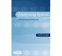 Analyzing Syntax: A Lexical-Functional Approach (Cambridge Textbooks in Linguistics)