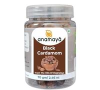 Anamaya Black Cardamom Pods 70 gms | Grown & Harvested in Shillong, Meghalaya, India | Packed in a reusable jar