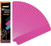 ANAMPION Kinesiology Tape Pro (20 Precut Strips) Waterproof Sports Tape for Athletes, Physio Elastic Tape Pain Relief Adhesive for Muscles Shin Splints Ankle Knee & Shoulder (Pink)