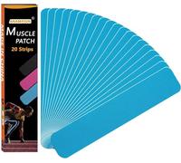 ANAMPION Kinesiology Tape Pro (20 Precut Strips) Waterproof Sports Tape for Athletes, Physio Elastic Tape Pain Relief Adhesive for Muscles Shin Splints Ankle Knee & Shoulder (Blue)