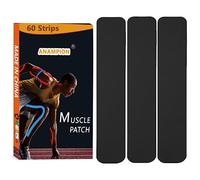 ANAMPION Kinesiology Tape Pro (60 Precut Strips) Waterproof Sports Tape for Athletes, Physio Elastic Tape Pain Relief Adhesive for Muscles Shin Splints Ankle Knee & Shoulder (Black)