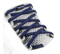anan520 Elastic No Tie Shoe Laces For Adults,Kids,Elderly,System With Elastic Shoe Laces(2 Pairs), 02-navy Blue, XL
