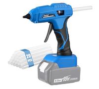 Anancyi Cordless Hot Glue Gun for Makita 18V Battery, 100W Wireless Mini Glue Gun, Quick Heating with 20 Pieces Glue Sticks, Blue, Trigger Style