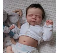 Anano 18 Inch Realistic Reborn Baby Doll Pascale - Lifelike Full Silicone Body Vinyl Poseable Real Life Size Reborn Toddler Doll Newborn Boy With Hand Rooted Hair For Kids Ages 3+