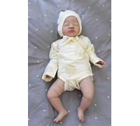 Anano 19" 48cm Lifelike Silicone Reborn Toddler Doll That Looks Like A Real Newborn Preemie Realistic Sleeping Baby Girl For Kids 3+ Birthday Gift