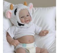 Anano 19" Full Silicone Babies Reborn Doll - Anatomically Correct Baby Girl For Training, Waterproof Realistic Toddler For Kids 3+