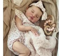 Anano 19 Inch Realistic Reborn Baby Doll Girl Toddler True-to-Life Size & Skin - Lifelike Newborn Infant Silicone Babies - Hand-Rooted Hair - Collectible Gift For Kids Ages 3+