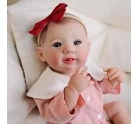Anano 20" Full Silicone Reborn Baby Doll Girl - Soft Silicone Body With Tongue Out Expression - Realistic Newborn Look With Lifelike Skin, Anatomically Correct - Gift For Kids 3+