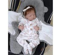 Anano 20" Silicone Reborn Baby Girl - Lifelike Sleeping Newborn Doll With Realistic Features, 50cm Collectible Reborn Toddler Toy