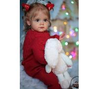 Anano 24 inch Toddler Realistic Reborn Dolls Girl Maggie- Lifelike Newborn Baby Dolls Real Baby Doll That Looking Real Soft Weighted Body with Accessaries for Kids Ages 3+