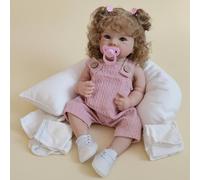 Anano 45cm Realistic Reborn Baby Girl Full Body Silicone Doll With Rooted Blond Hair, Lifelike Newborn Infant With Veins And Wateproof Body For Collectors & Kids