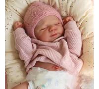Anano 45cm Ultra-Realistic Lifelike Reborn Baby Doll Toddler Silicone Full Body Girl Soft & Poseable Washable & Collectible for Collectors and present Giving (PINK)