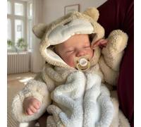 Anano 48CM Full Silicone Reborn Baby Boy - Realistic Toddler Doll with Lifelike Skin, Anatomically Correct Details & Heavy Body (Newborn Collector’s Edition)