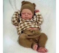 Anano 50cm Realistic Reborn Baby Boy Full Body Silicone Baby Doll Flexible Lifelike Reborn Toddler Most Realistic Infant Doll for Kids Ages 3+