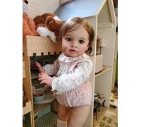 Anano Big Size Reborn Baby Dolls Realistic Pippa 26 Inch Lifelike Newborn Doll Girl That Look Real Babies Soft Cloth Body Baby Doll Bed Playmates For Kids