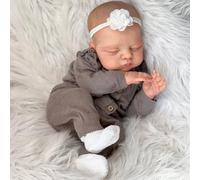 Anano Black Reborn Baby Dolls 19 Inch Reborn Dolls Black Girl Soft Cloth Body Toddler Girls, Real Life Baby Doll Newborn Re-born Babies Doll Girl Realistic Sleep