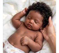 Anano Black Reborn Baby Dolls 20 In Realistic African American Reborn Dolls | Reborn Baby Dolls Full Body Vinyl Girl Black Lifelike with All Accessories, Newborn Baby Dolls That Look Real For Kids Age 3+