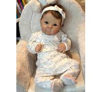 Anano Full Body Silicone Reborn Baby 18 Inch Floppy Real Life Reborn Baby Dolls Silicone Full Body Girl New Born full silicone baby Anatomically Correct Reborns Toys