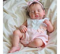 Anano Full Body Silicone Reborn Baby Dolls Realistic Newborn Girl 50cm 20" Handcrafted Real Life Like Reborn Doll That Looks Like A Real Baby Anatomically Correct Silicone Babies For Girls