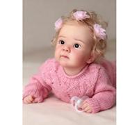 Anano Full Silicone Reborn Baby Doll Girl 18" Realistic Baby Reborn Dolls Newborn Silicone Babies Washable, Anatomically Correct Real Life Baby Doll For Collection & Play