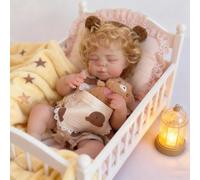 Anano Full Silicone Reborn Baby Doll Girl 18" Realistic Newborn Girl, Lifelike & Washable, Anatomically Correct Real Life Baby Doll For Collection & Play