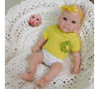 Anano Full Solid Silicone Baby Doll Girls,12 Inch Reborn Baby Dolls Real Life Babies Dolls,Bebes De Silicona Reales Mini Silicone Babies Birthday Gifts For Kids Washable