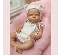 Anano Full Solid Silicone Baby Doll Girls,12 Inch Reborn Baby Dolls Real Looking Babies Dolls,Bebe Reborn De Silicona Original Soft Squishy Babies With Accessories