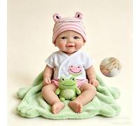 Anano Full Solid Silicone Baby Dolls,12 Inch Reborn Babies Dolls Girls 100 Percent Silicone Baby Doll,Bebes De Silicona Reales Life Like Reborn Handmade Newborn With Accessories