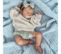 Anano Life Like Reborn Dolls LOULOU, 20 Inch Realistic Sleeping Reborn Newborn Baby Toddler Doll Real Life Baby Doll Soft Cloth Body Realistic Ba-by Dolls Suitable For Kids