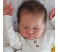 Anano Lifelike Reborn Baby Dolls Boy Laura 19 inch Anatomically Correct Full Vinyl Body Doll Hand Rooted Hair For Kids Ages 3+